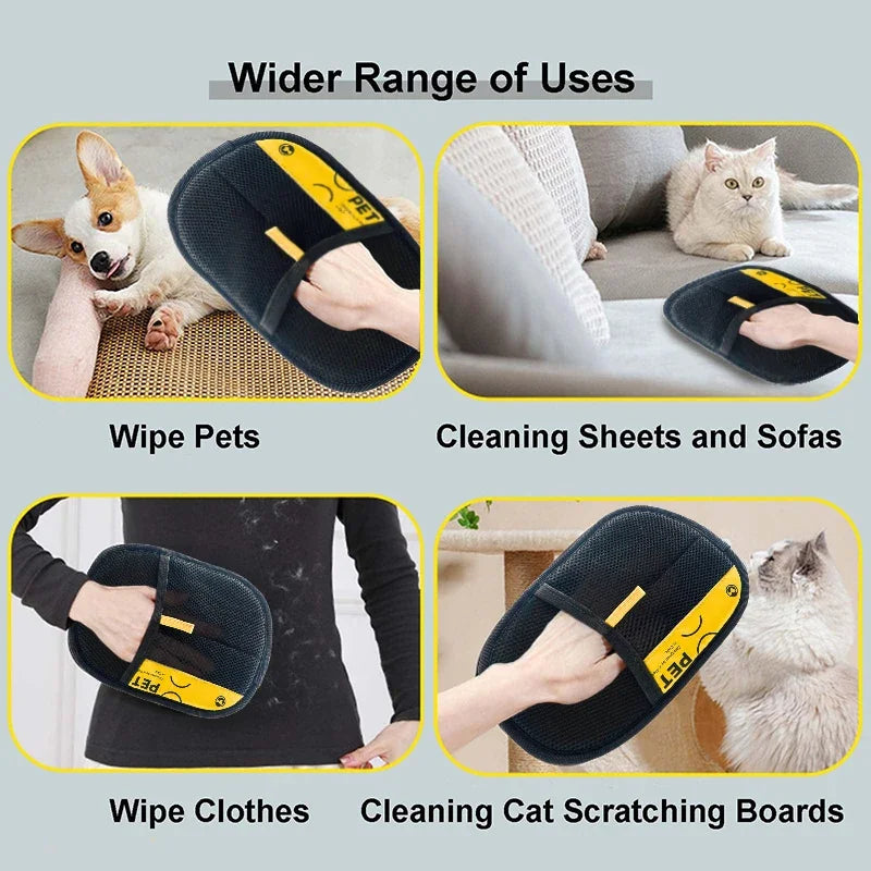 Gant de Massage & Toilettage pour Chien et Chat - Élimine les Poils Facilement
