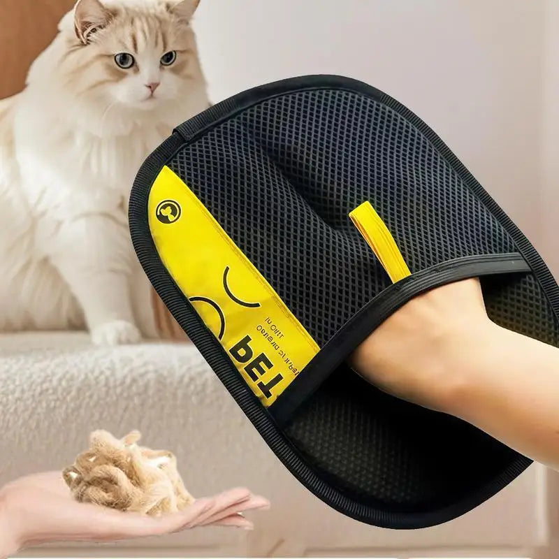 Gant de Massage & Toilettage pour Chien et Chat - Élimine les Poils Facilement