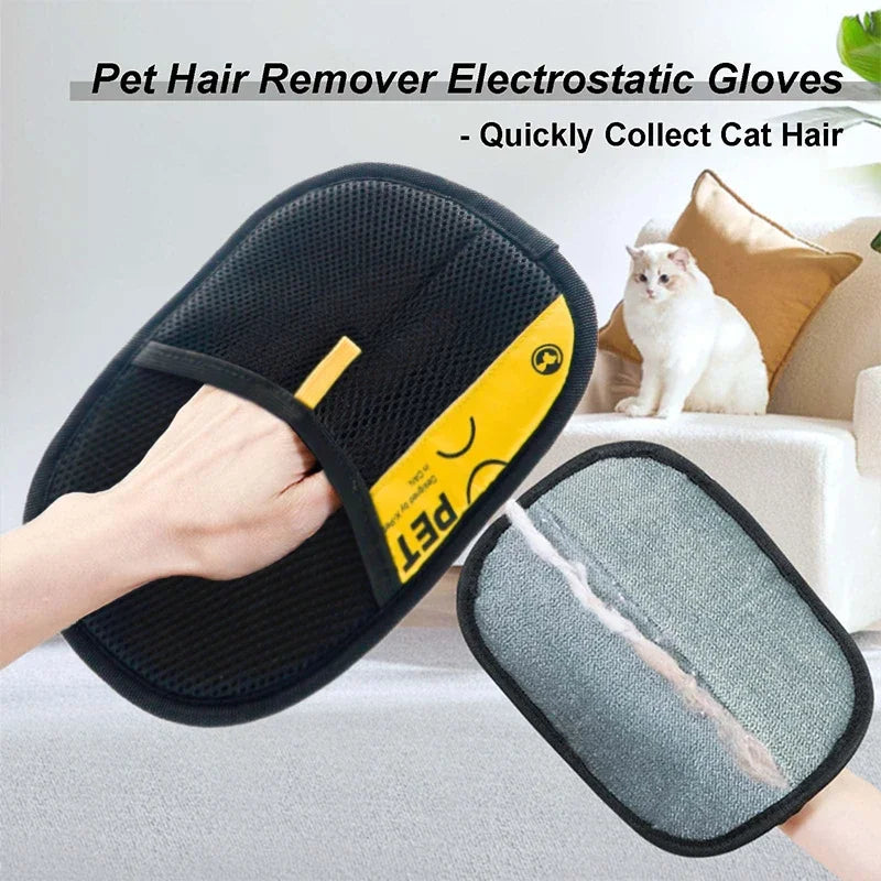 Gant de Massage & Toilettage pour Chien et Chat - Élimine les Poils Facilement
